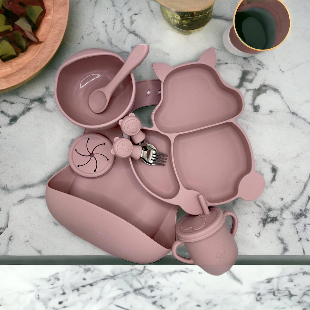 7-Piece Baby Feeding Set (Pink)